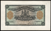Non Government Issues, Barclays Bank (DCO), Kingston, Ten Pounds, 1 September 1926, specimen, perforated CANCELLED...