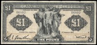 Non Government Issues, The Canadian Bank of Commerce, Kingston, One Pound, 1 March 1921, no. 06802, signatures of...