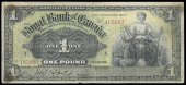 Non Government Issues, The Royal Bank of Canada, Kingston, One Pound, 2 January 1911, no. 193602, signature of H.S....