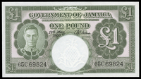 Government of Jamaica, One Pound, 19 May 1960, 65C 69824, signature of E.R. Richardson (Pick 47). About uncirculated...
