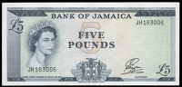 Bank of Jamaica, Five Pounds, 1960, JH 163006, signature of S.W. Payton (Pick 52b). Good very fine to about...