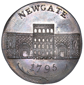 Central London, Marylebone, Edward Neeton, Halfpenny, 1795, 8.17g/6h (DH 390); Newgate Street, Daniel Eaton,...