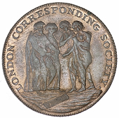 Central London, Piccadilly, London Corresponding Society, Halfpence, 1795 (3), l touches robe, edge grained,...