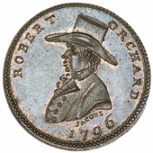 Central London, Soho, Robert Orchard, Jacobs’ Farthing, 1796, 3.71g/8h (DH 1060); Farthings, 1803 (2), Turk...