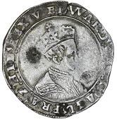 Edward VI (1547-1553), Second period, 6 oz. issue, Testoons, MDXLIX, Southwark, mm. Y, bust 5, 4.83g/11h (N 1917/2;...