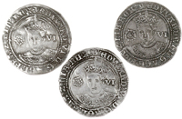 Edward VI (1547-1553), Third period, Fine issue, London (3), all mm. Y, large lettering, small lis, 3.07g/11h,...