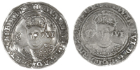 Edward VI (1547-1553), Third period, Fine issue, London (2), both mm. Y, large lettering on obvs., small on revs.,...