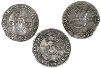 Edward VI (1547-1553), Third period, Fine issue, London (3), all mm. Y, small lettering, third reads hiber, large...