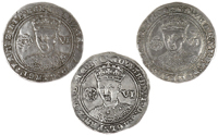 Edward VI (1547-1553), Third period, Fine issue, London (3), all mm. tun, frosted caul, 3.16g/11h, 2.93g/2h,...