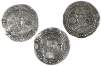 Edward VI (1547-1553), Third period, Fine issue, London (3), all mm. tun, 2.87g/12h, 2.83g/5h, 2.76g/9h (N 1938; S...
