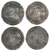 Edward VI (1547-1553), Third period, Fine issue, London (4), all mm. tun, 3.12g/6h, 2.93g/12h, 2.71g/9h, 2.63g/9h (N...