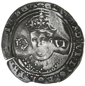 Edward VI (1547-1553), Third period, Fine issue, York, mm. mullet, 2.67g/11h (N 1939; S 2484). Creased, cracked and...