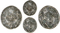 Charles I (1625-1649), Maltravers issues, Type 4, mm. lis, 0.66g/12h (E 141a; BMC 286; Cooke 1477-8; S 3200). Fine...