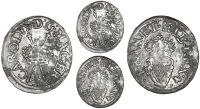 Charles I (1625-1649), Maltravers issues, Type 4, mm. lis, 0.50g/12h (E 141d or e; BMC 287; Cooke 1479-80; S 3200)....