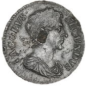 James II (1685-1688), 1687, draped bust (Cooke 668; BMC 559; S 3421). Copper plug; some rim nicks and surface marks...