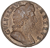 William III (1694-1702), 1697 (Cooke 543; BMC 659; S 3557). About extremely fine with a hint of original colour...