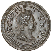 George I (1714-1727), 1719, large obv. letters (Cooke 443; BMC 807; S 3662). About extremely fine, light brown...
