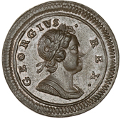 George I (1714-1727), 1719, small obv. letters (Cooke 450; BMC 812; S 3662). Extremely fine with a hint of original...