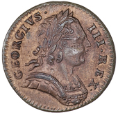 George III (1760-1820), 1773, obv. 2 (Cooke 359-60; BMC 913; S 3775). Extremely fine with much original colour...