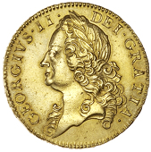 George II (1727-1760), Five-Guineas, 1753, edge vicesimo sexto (MCE 287; S 3666). Edge lettering partly weak,...