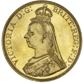 Victoria (1837-1901), Specimen set, 1887, comprising gold Five and Two Pounds, Sovereign and Half-Sovereign, silver...