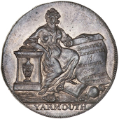 Norfolk, Great Yarmouth, Joseph, Daniel and John Boulter, Halfpenny, 1796 (DH 54). Good extremely fine, original...