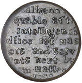Warwickshire, Birmingham, William Hallan, mule Halfpenny, 1792, legend/bust of Garrick, edge plain (DH 139a). Very...