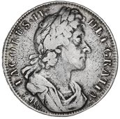 Scotland, James VII, Forty Shillings, 1687, edge tertio, reads iacobus (SCBI 35, 1677-8; B 4, fig. 1062; S 5637)....