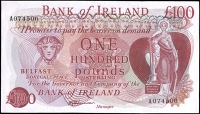 Ireland, Bank of Ireland, One Hundred Pounds [1985], A 074500, signature of D.J. Harrison (BA 126; Pick 68b)....
