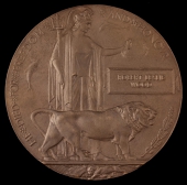 Memorial Plaque (Robert Leslie Wood) extremely fine	 £40-60