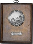 Edward VII, Review of the British and French Fleets at Spithead, 1905, a 19th century restrike of the French silver...
