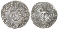 Edward VI (1547-1553), Third period, Fine issue, London (2), both mm. Y on rev. only, large lettering on obvs.,...