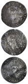 Edward VI (1547-1553), Third period, Fine issue, London (3), all mm. Y, large lettering, small lis, 3.10g/7h,...