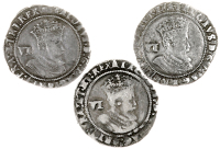 James I (1603-1625), Second coinage, 1610/09 (2), 1610, all mm. bell (over key), fourth bust, second reads searet,...