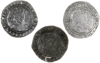 James I (1603-1625), Third coinage, 1621 (3), all mm. thistle (over rose both sides, over rose on rev. (2)), sixth...
