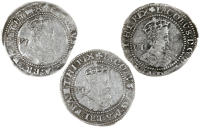 James I (1603-1625), Third coinage, 1624 (3), all mm. trefoil, sixth bust, 2.97g/4h, 2.86g/9h, 2.75g/8h (N 2126; S...