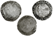 Charles I (1625-1649), Tower mint, Gp F (3), all mm. triangle, large cross-ends, 3.09g/1h, 2.97g/11h, 2.85g/2h (SCBI...