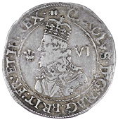Charles I (1625-1649), Provincial issues, Oxford mint, 1643, mm. book on obv. only, 2.96g/6h (Morr. A-1; SCBI...