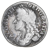James II (1685-1688), 1687, early shields (ESC 1526; S 3412). Fine, rare 	
£120-150