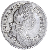 William III (1694-1702), 1696n, first bust, small crowns, later harp (ESC 1549; S 3535). Nearly very fine, rare...