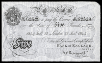 K.O. Peppiatt, Five Pounds, 22 January 1944, D/179 62529 (Dugg. B241). Extremely fine 	£200-250