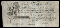 Co. Dublin, Dublin, Ffrenchs Bank, Thirty Shillings, 21 May 1814, no. 2129, for Hon. Charles Ffrench, Henry Taaffe,...