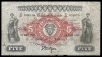 Five Pounds, 24 September 1925, R/20 008975, signature of J.A. Gargan (BA 89; Pick A40). Stamp and number on back,...