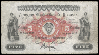 Five Pounds, 25 September 1925, R/21 093802, signature of J.A. Gargan (BA 89; Pick A40). Pencilled number on back,...