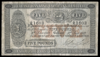 Five Pounds, 3 December 1913, A/N 1603, signature of W.G. Crawford (BB 51d; Pick A51). Patches of foxing, otherwise...