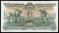 The Provincial Bank of Ireland Ltd, One Pound, 8 April 1938, 17PA 094043, Brennan-Kennedy signatures (CPB 8;...