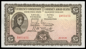 Five Pounds, 23 October 1928, T/11 075175, Brennan-McElligott signatures (LTN 3; MacDevitt E-088). Good very fine to...