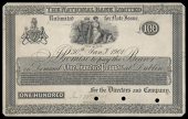 One Hundred Pounds, 30 January 1901, proof on card, ‘Jany 23rd 1901’ pencilled at bottom centre, three small...