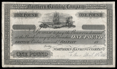 One Pound, uniface proof on paper, 18—, ‘To this April 18th 1868’, pencilled at bottom right (NR 20; Pick...
