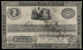Five Pounds, Armagh, proof on card (PR 14; Pick –). Staining both sides, otherwise very fine 	£300-400


